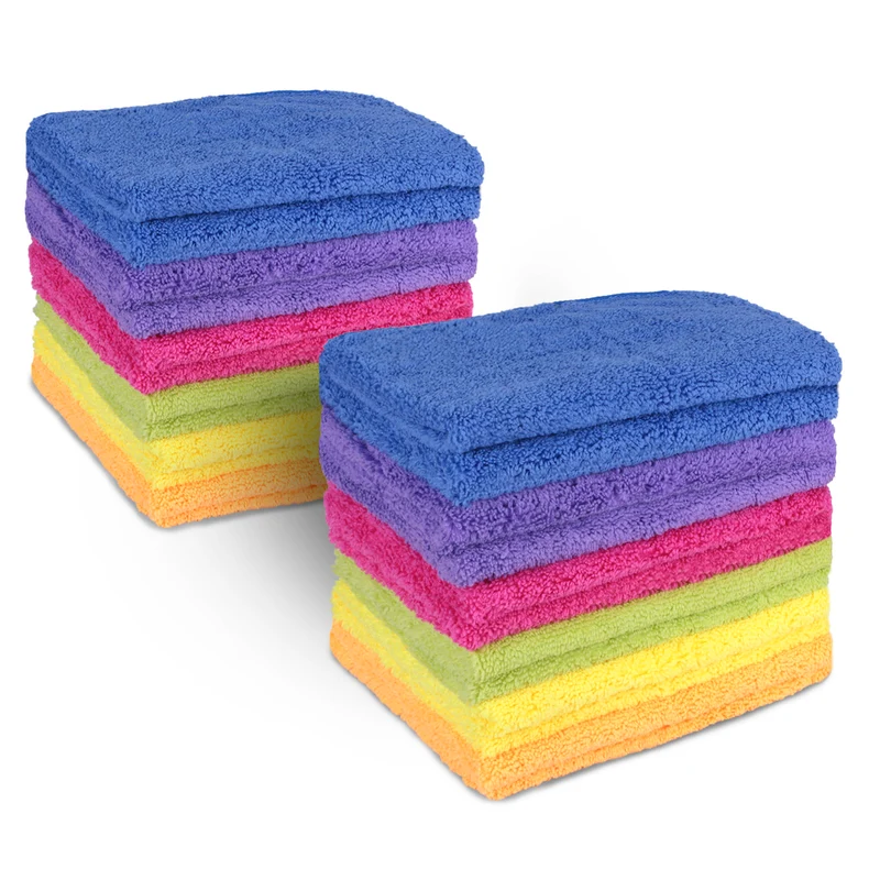 Bayetas de Microfibra para la Limpieza, Reutilizable 30x40cm- 24pcs