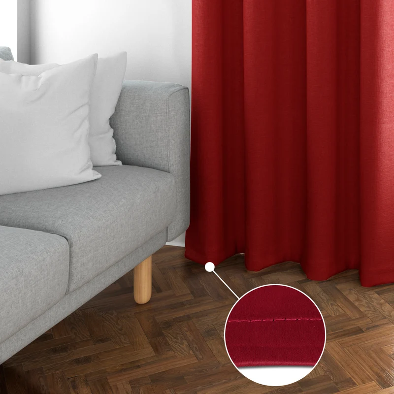 Cortinas Opacas, Blackout, Térmicas Aislantes del Frio y del Calor- Granate