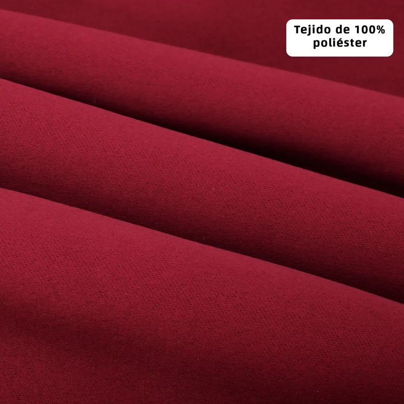 Cortinas Opacas, Blackout, Térmicas Aislantes del Frio y del Calor- Granate