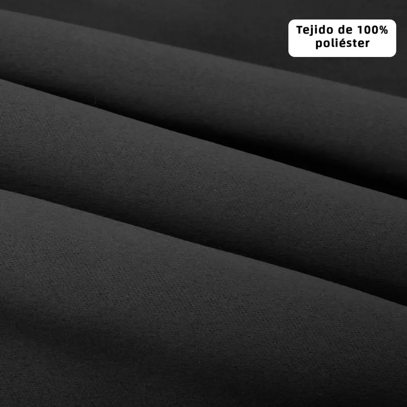 Cortinas Opacas, Blackout, Térmicas Aislantes del Frio y del Calor- Negro