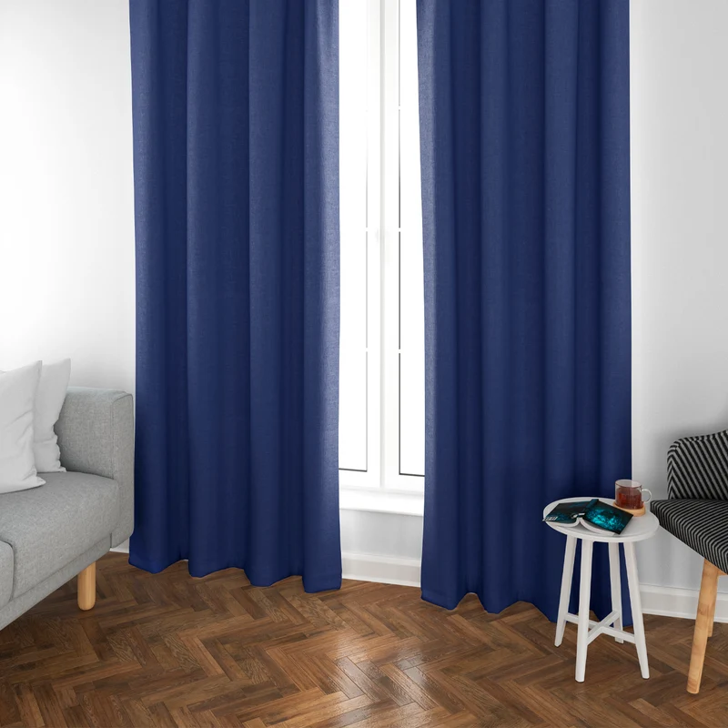 Cortinas Opacas, Blackout, Térmicas Aislantes del Frio y del Calor- Azul