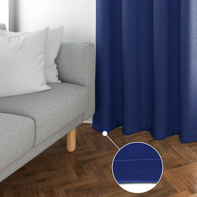 Cortinas Opacas, Blackout, Térmicas Aislantes del Frio y del Calor- Azul