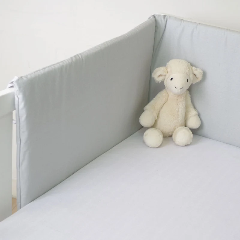 Protector cuna liso gris