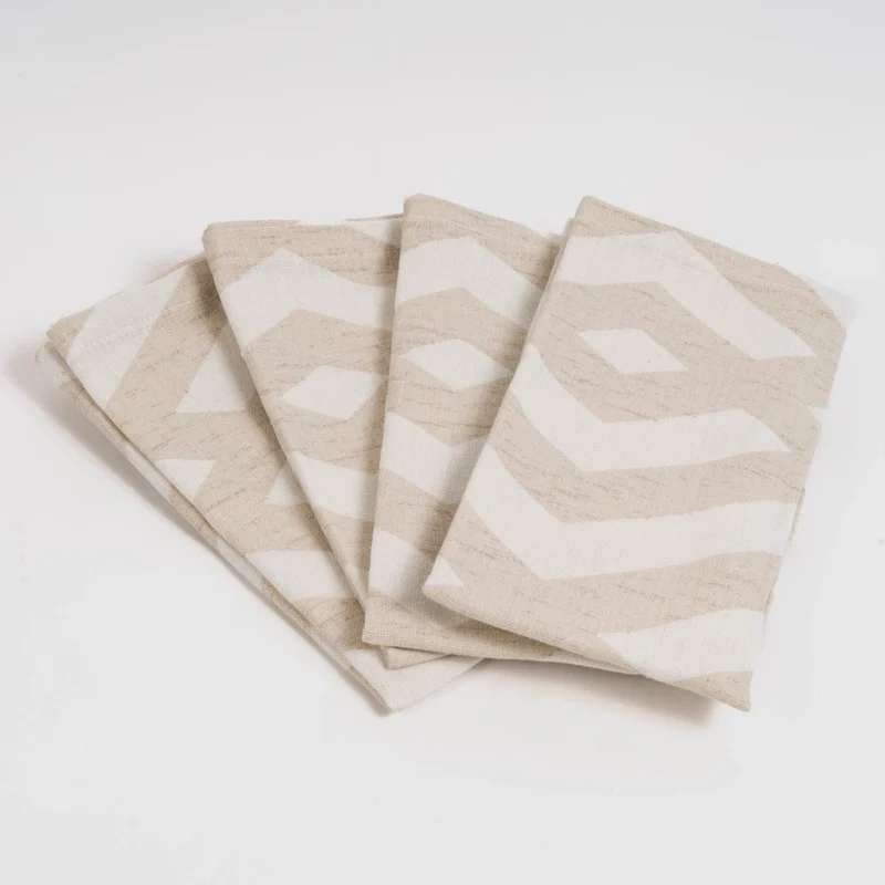 Set 4 Servilletas Nela Beige