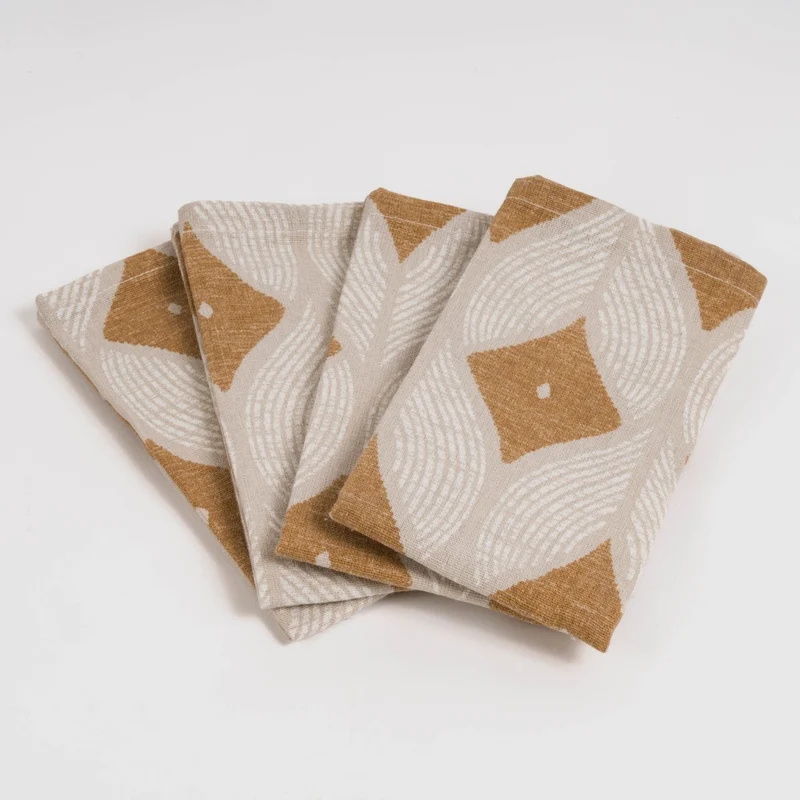 Set 4 Servilletas Cabot Ocre
