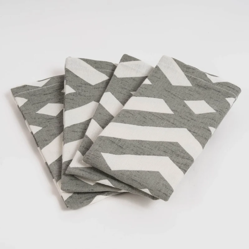 Set 4 Servilletas Nela Verde Seco