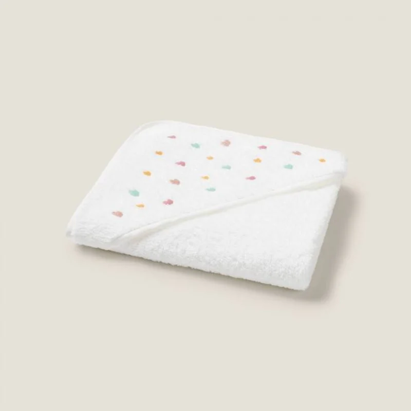 Toalla de baño con capucha corazones Cuoriti