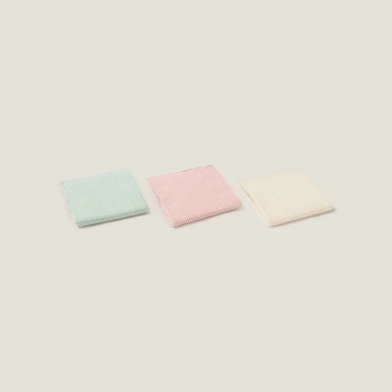 Set de 3 toallitas de algodón orgánico multiusos Carusi