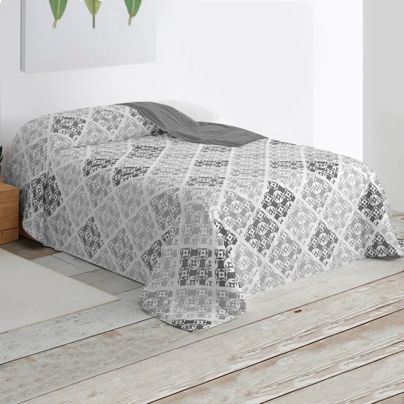 Edredón/Relleno Nórdico Estampado de Fibra Hueca 400 gr/m²- Rombos Gris