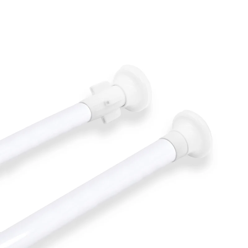 Barra extensible para ropero y cortina de ducha - 70 a 120 cm Blanco