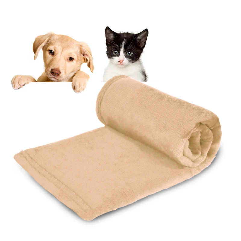 Manta para Perros, Gatos y Mascotas de Terciopelo- Vainilla