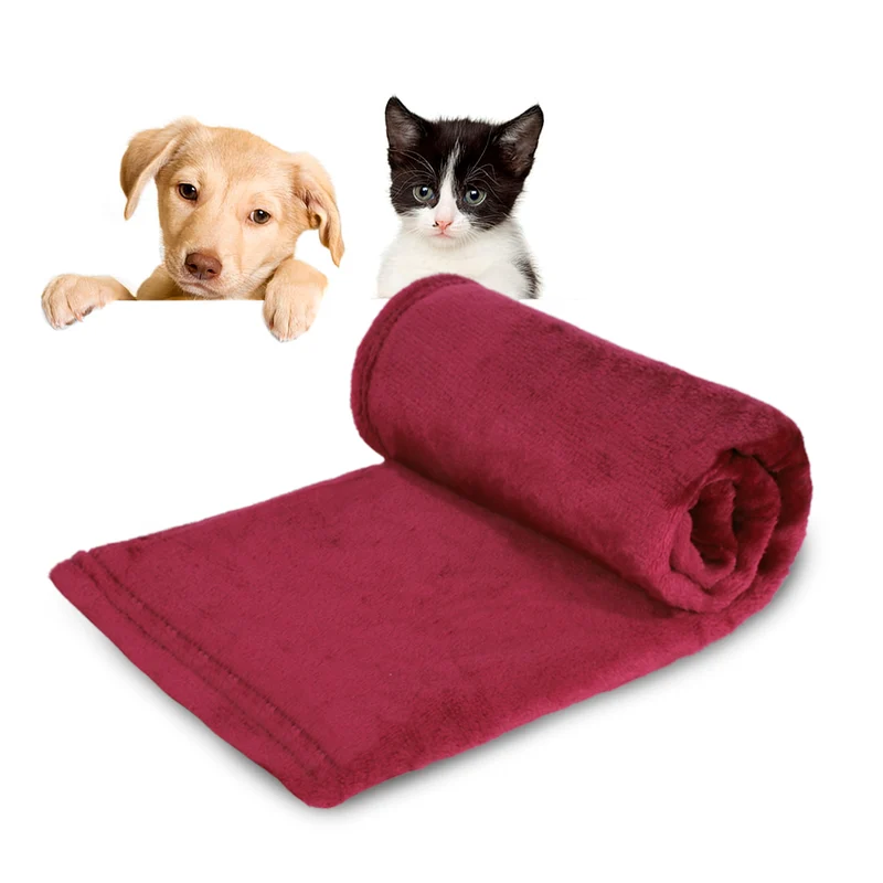 Manta para Perros, Gatos y Mascotas de Terciopelo- Burdeos