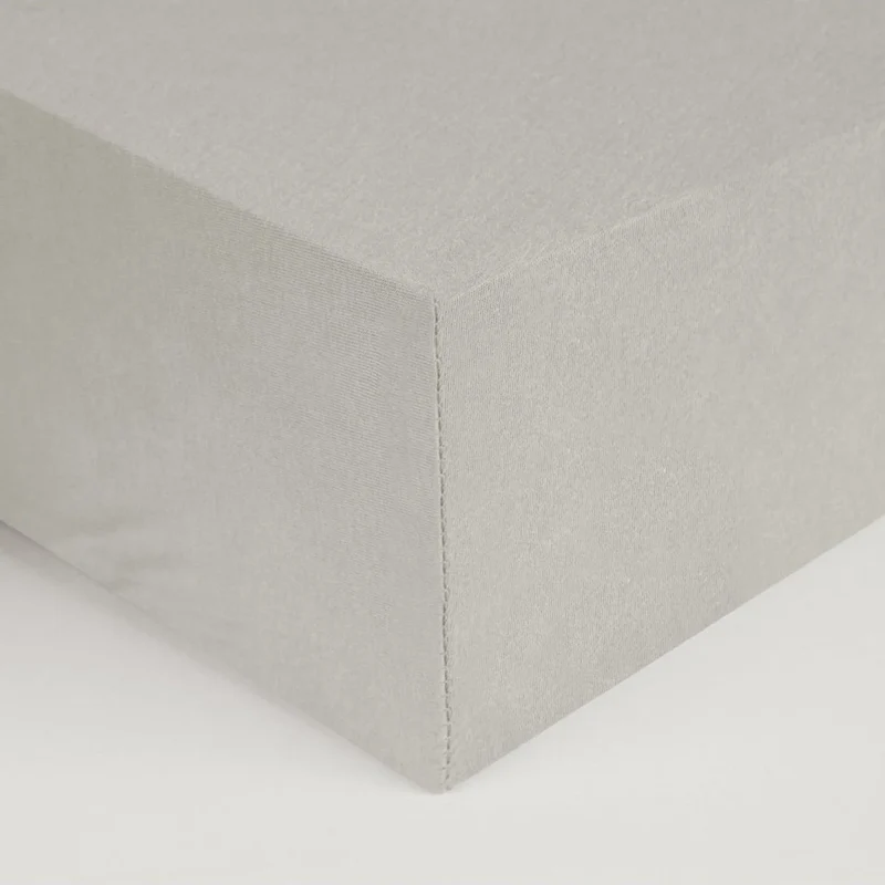 Sábana Bajera Gris 100% Algodón extra suave 180 hilos. Calidad premium.