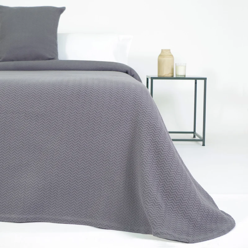 Colcha jacquard 1979 gris plomo