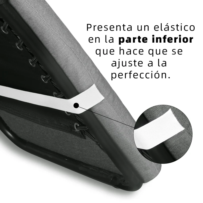 Cojín Tumbona Colchón 180x55x6cm . Ideal para Jardín, Piscina, Terraza- Gris