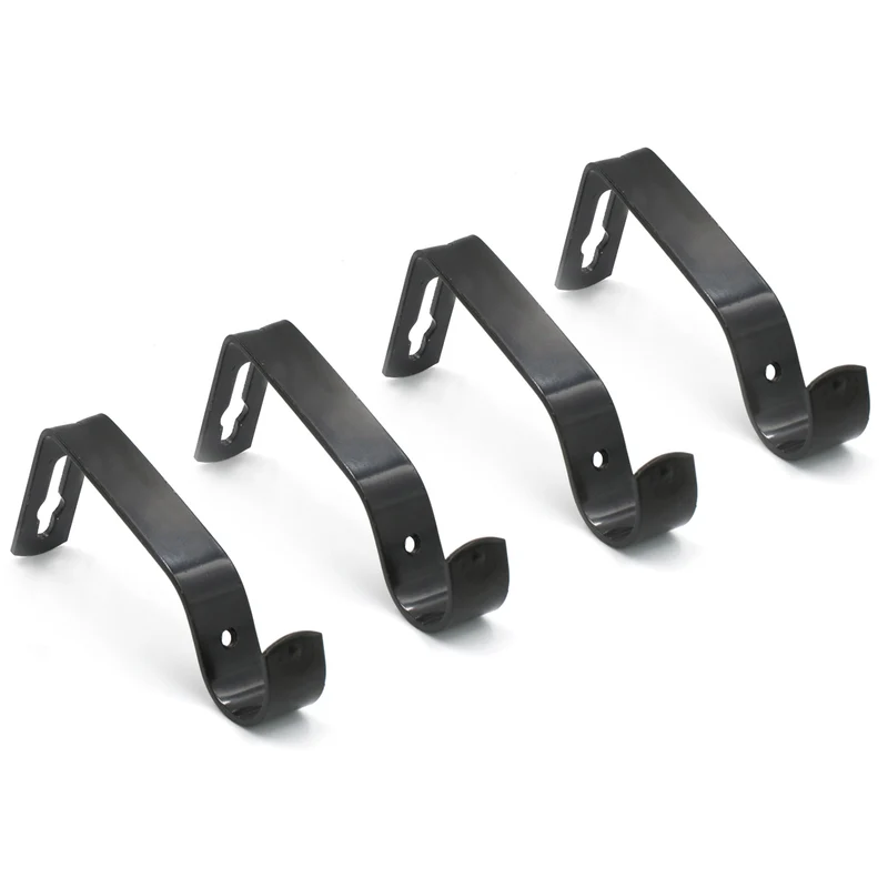 Soportes de Barra de Cortina para Barra de Ø 16-20mm- Metal Negro