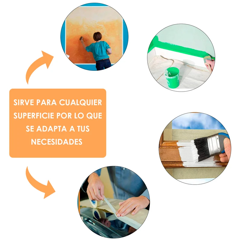 Cinta de carrocero para pintar y enmascarar. Disponible en pack de 6-18/24mm x20m.