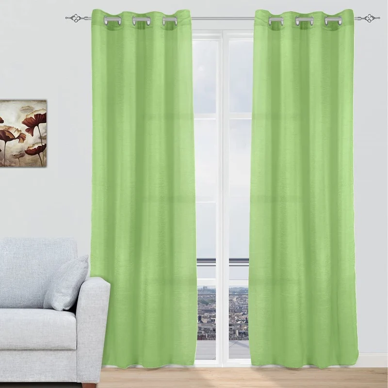 Cortinas modernas translucidas - Verde