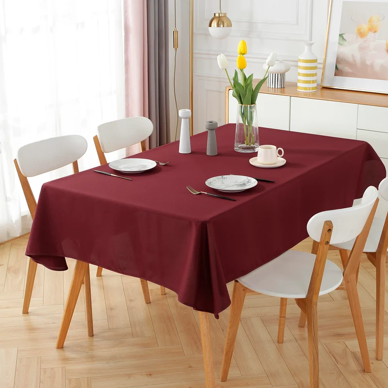Mantel Antimanchas, Rectangular, Resistente, Impermeable- Granate