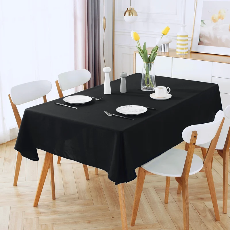 Mantel Antimanchas, Rectangular, Resistente, Impermeable- Negro