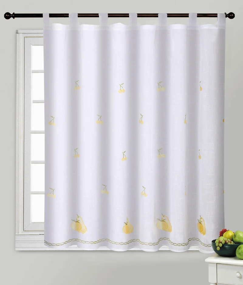 Cortinas de Cocina 140x140cm Translucidas 2 pc- Pera