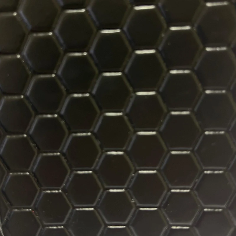 Alfombra de PVC | Antideslizante 1.6mm | Negro - Panal