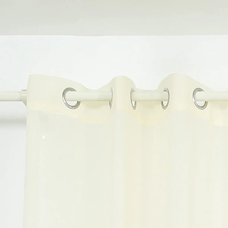 Cortina Salón Dormitorio Translucido de Gasa Estampado - Visillo Estampado Tejido de Gasa Beige para Salón Dormitorio