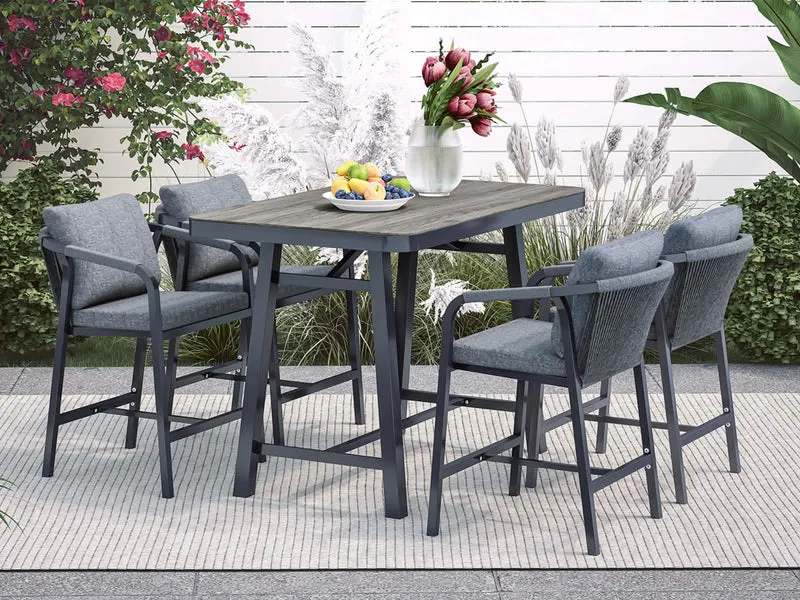 Mesa Comedor Cancun Outdoor + 4 Sillas
