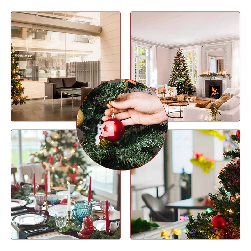 Árbol de Navidad Artificial Verde, Altura de 120/150/180/210/240cm, Árbol de PVC Ignifugo