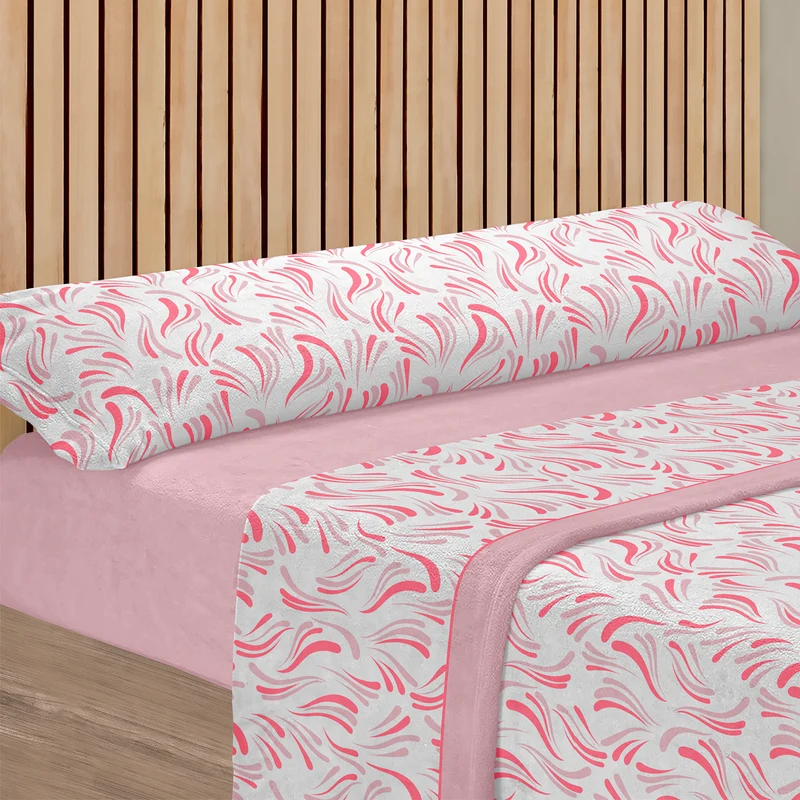 Juego de sábanas de 3 Piezas Invierno- Rosa