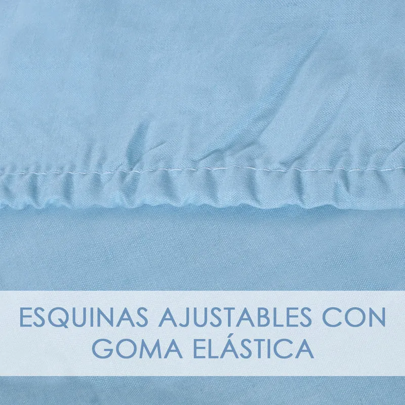 Juego Sábanas de Verano y Entretiempo 50% Algodón y 50% poliéster- Dali Azul