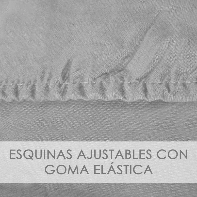 Juego Sábanas de Verano y Entretiempo 50% Algodón y 50% poliéster- Ondas Gris