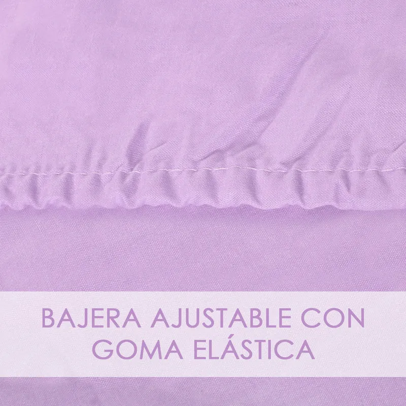 Juego Sábanas de Verano y Entretiempo 50% Algodón y 50% poliéster- Lavanda