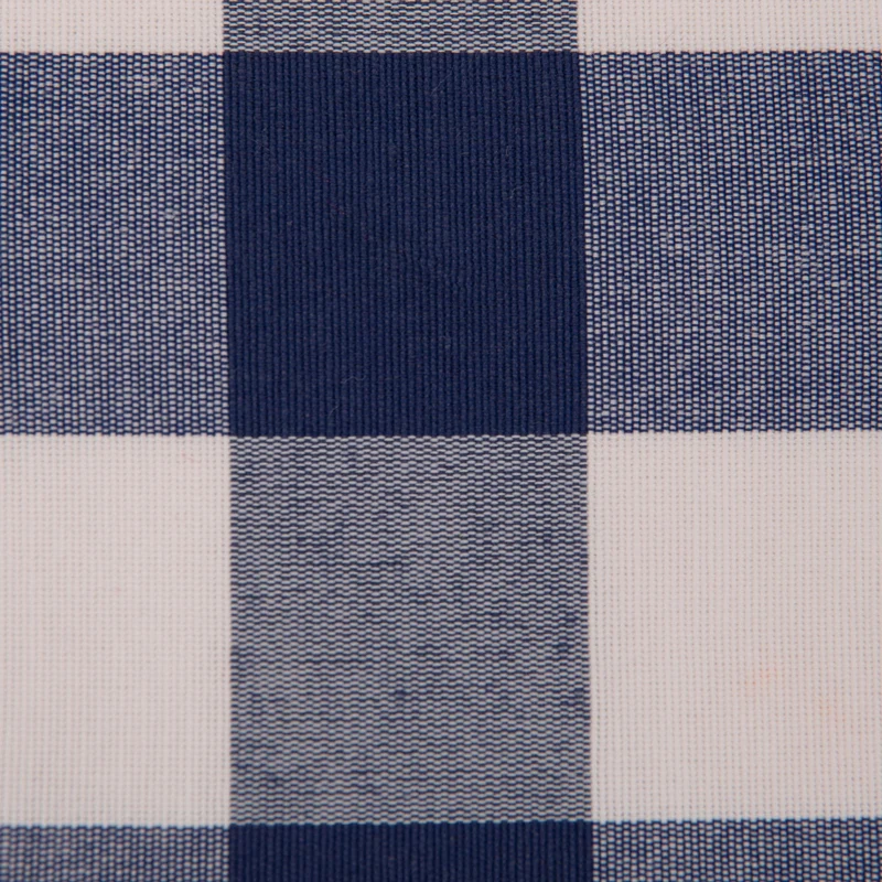 Tela para Toallas de Mesa de Algodón y Poliéster - Cuadros | Azul
