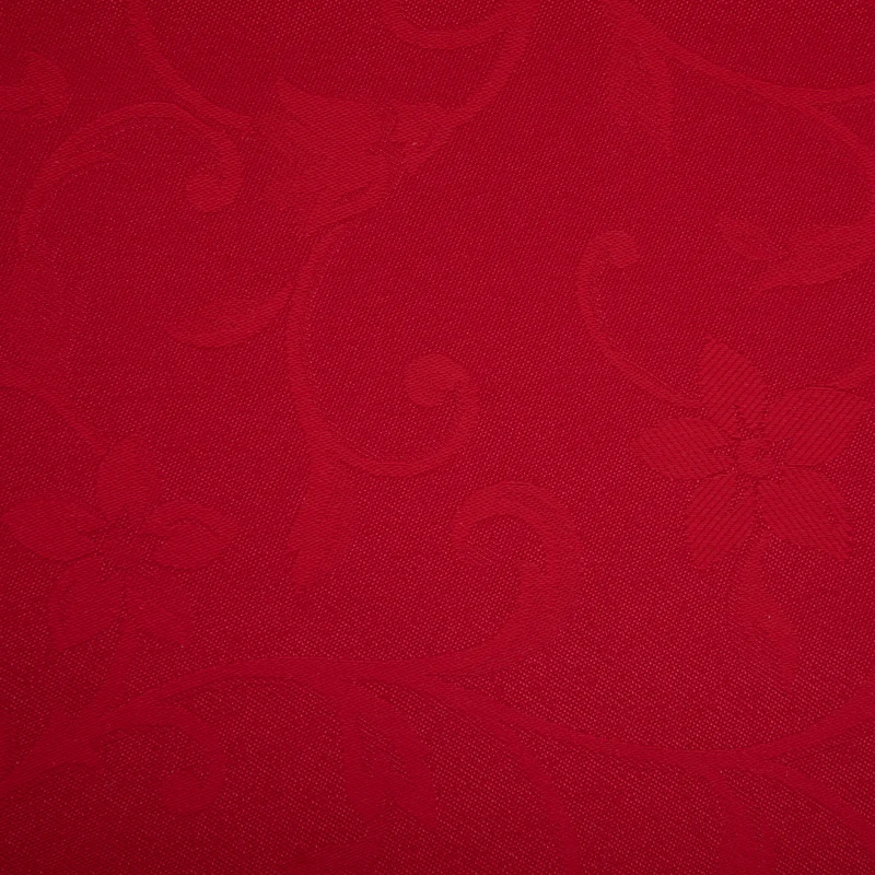 Tela para Manteles de Algodón y Poliéster - Estampado Floral | Rojo