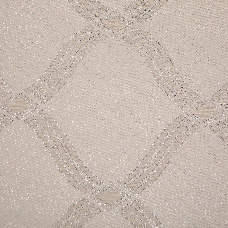 Tela con Brillo para Manteles - Lurex Plateado con Diseño de Rombo