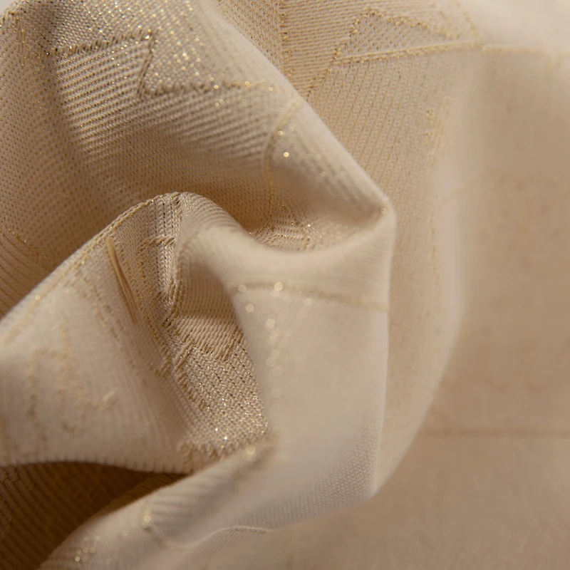Tela Jacquard con Brillo para Manteles - Lurex Dorado Navidad