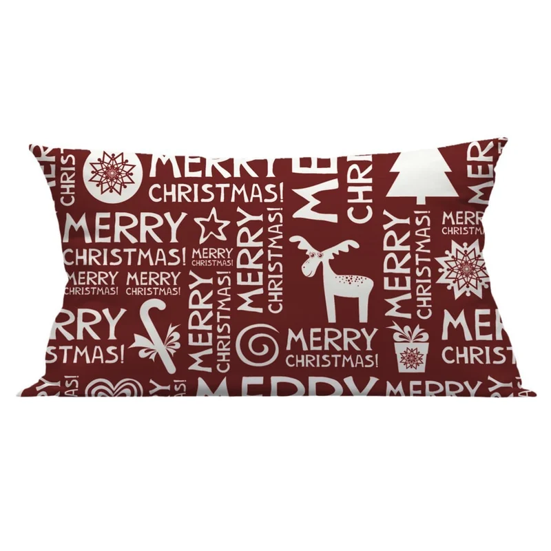 Funda cojín Merry Christmas Rojo