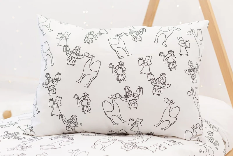 Funda cuadrante Infantil Reyes Magos Bco