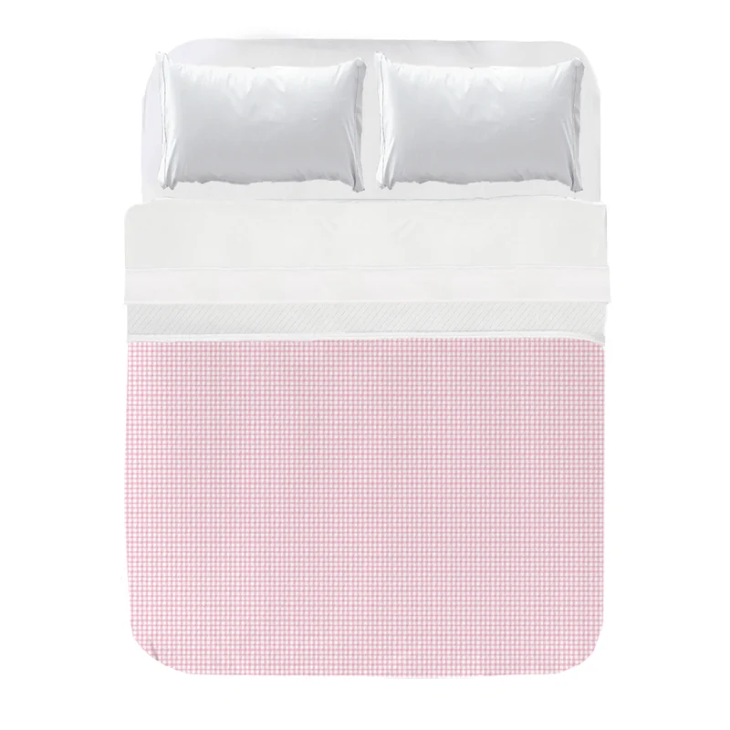 Colcha Ajustable Acolchada Vichy Rosa
