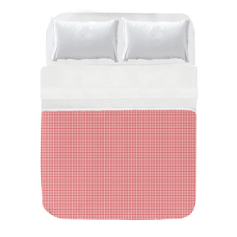 Colcha Ajustable Acolchada Vichy Rojo