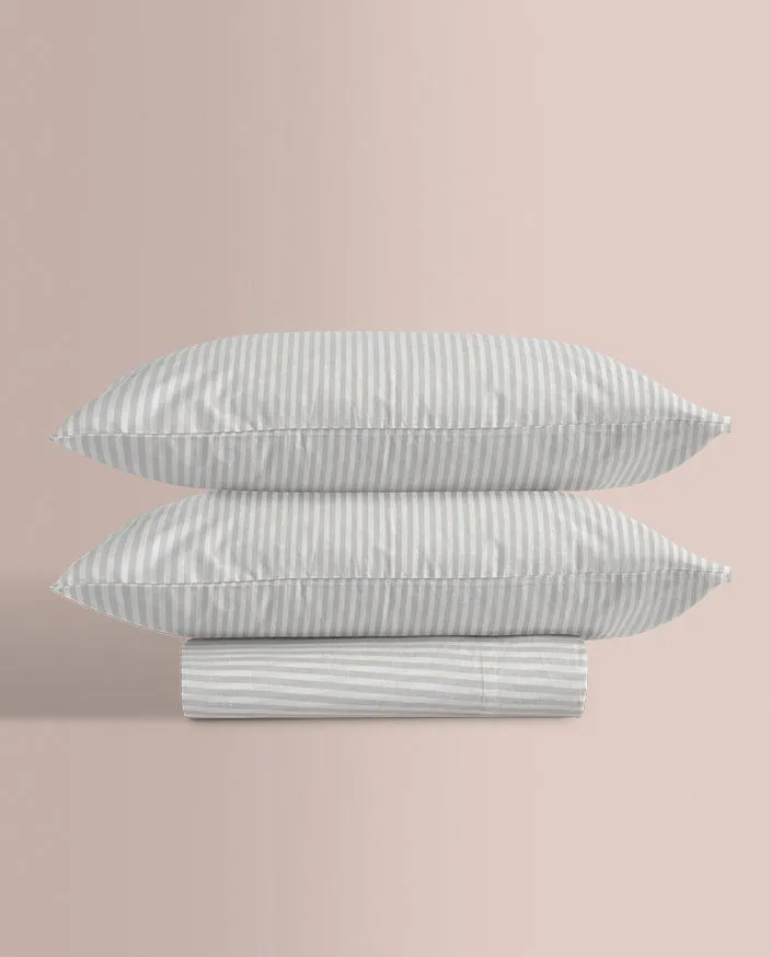 Dúo Nórdico Don Algodon Olena Gris - Funda Nórdica + Funda Almohada