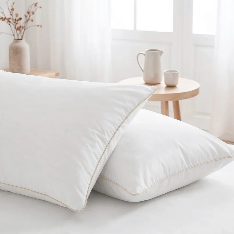 Funda de Almohada Premium Bordón Lino Algodón 200 Hilos