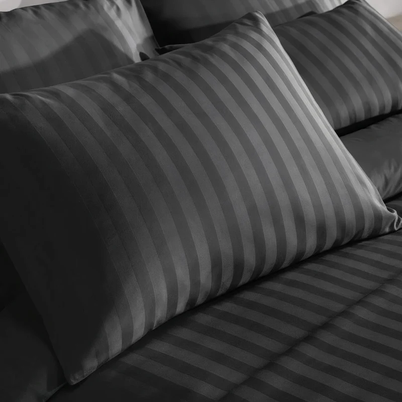 Funda de Almohada Luxury Antracita Satén 220 Hilos