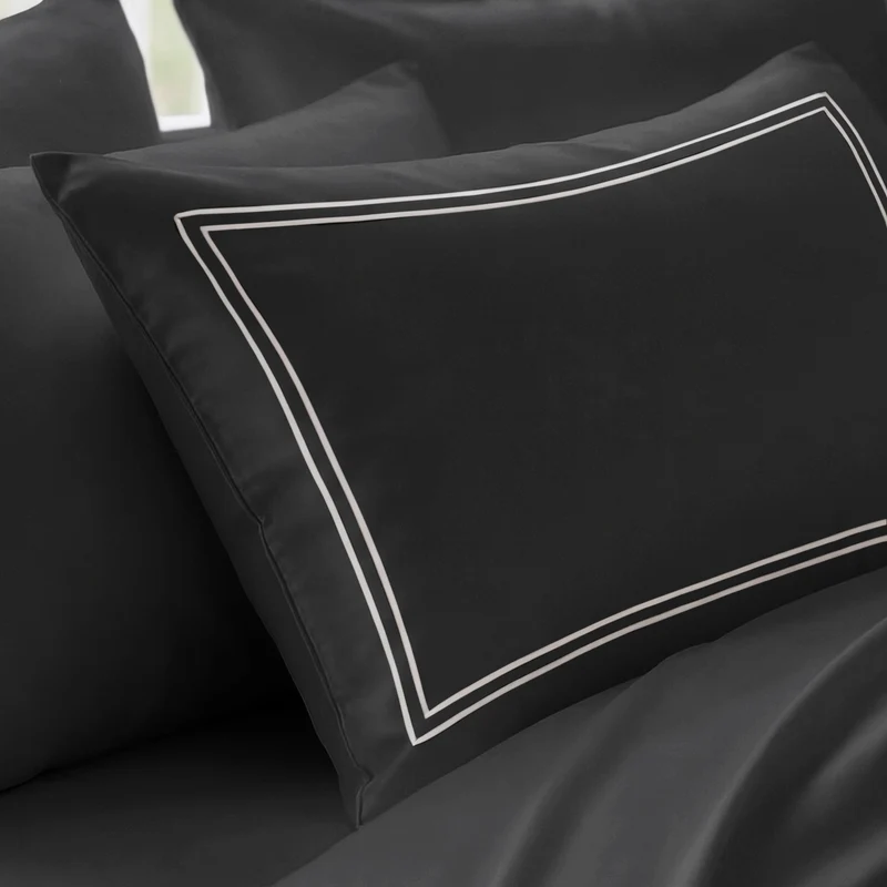 Funda de Almohada Royal Anthracite Satén 300 Hilos