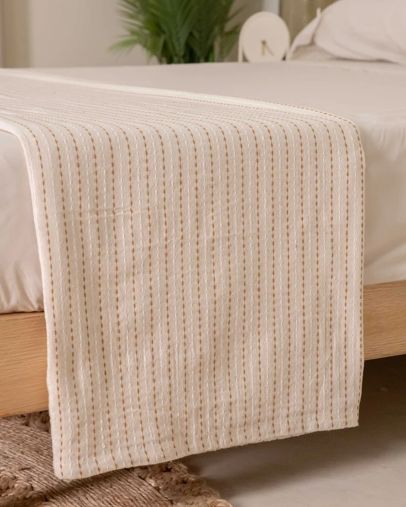 Plaid cubrecama johan ocre