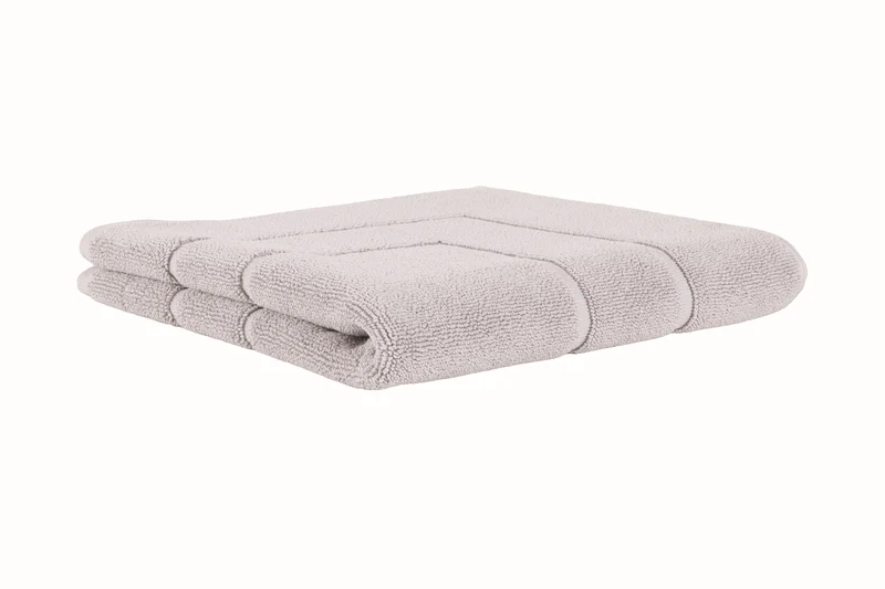 Alfombra de Baño 1500g 60x100 | FLAIRE | Alfombra 100% Algodón Gris Claro
