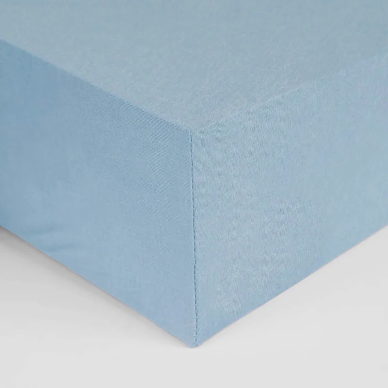 Sábana Bajera azul claro 100% Algodón extra suave 180 hilos. Calidad premium.