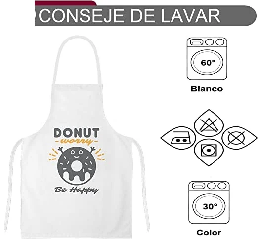 Delantales de Cocina , Ajustable Delantal Unisexo Adultos Delantales de Cocinero para Chef Jardinería Cafetería Barbacoa Pintar Hornear