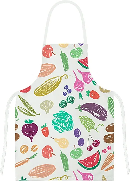 Delantales de Cocina , Ajustable Delantal Unisexo Adultos Delantales de Cocinero para Chef Jardinería Cafetería Barbacoa Pintar Hornear